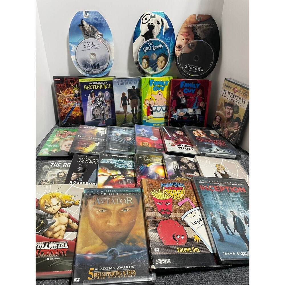 DVD Lot of 25 New and Used Movies Anime Action